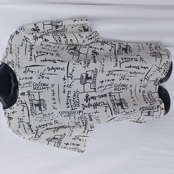 RARE Pendleton "Painters/Artist" Top, cream/black, 8 petite - Picture 1 of 7